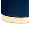 Baxton Studio Marisa Navy Blue Velvet Upholstered Gold Finished Storage Ottoman 161-10279 - alternate 7